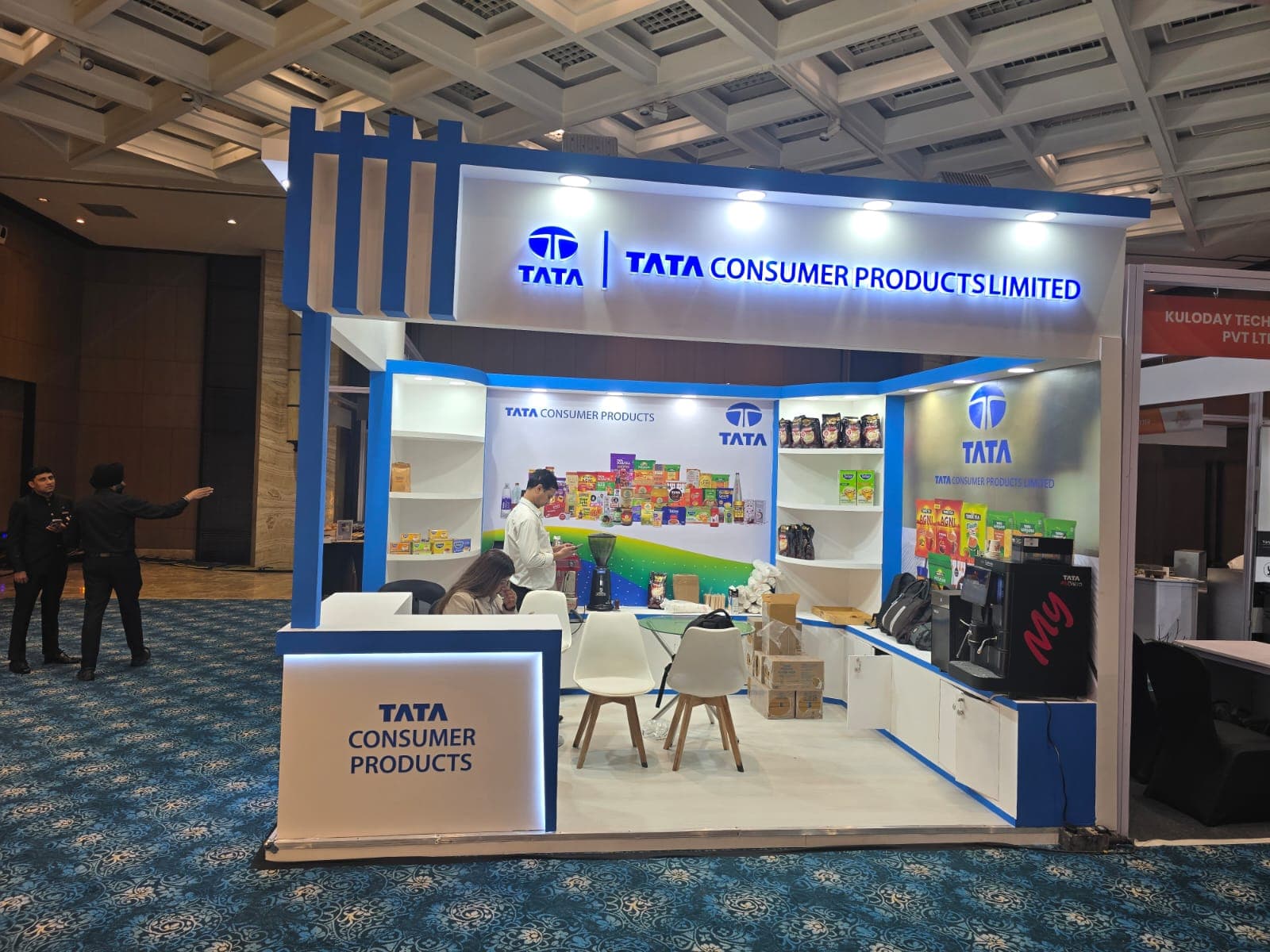 TATA Consumer Products stall setup in Delhi on September 29, 2026